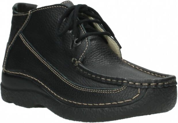 Wolky Hoge Sneakers 06200 Roll Moc 70000 zwart leer - Foto 2