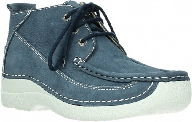Wolky Dames Veterschoenen Roll Moc Denim Jeansblauw - Foto 3