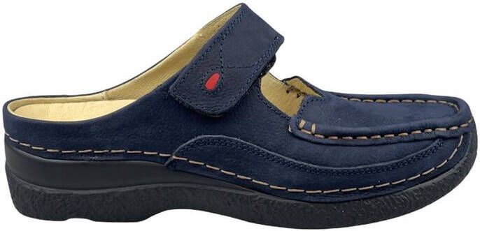 Wolky Dames Roll Slipper 0622713-800 Blauw Nubuck - Foto 4