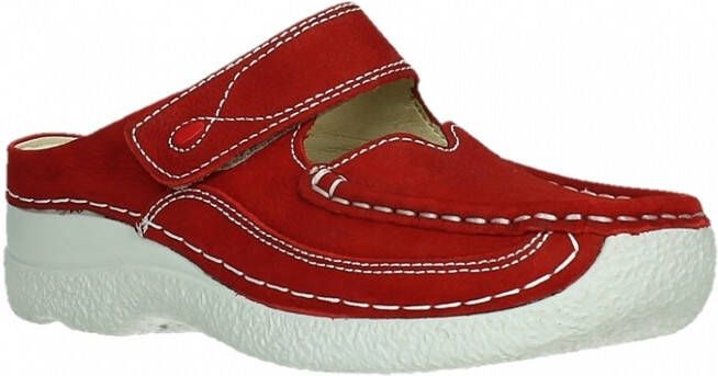 Wolky Comfortschoenen Roll Slipper rood zomer nubuck - Foto 7