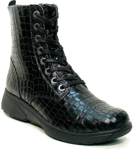 Xsensible Enkellaars Stretchwalker Women Riga 30203.3 Black Croco - Foto 2