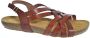 Yokono -Dames cogna caramel sandalen - Thumbnail 2