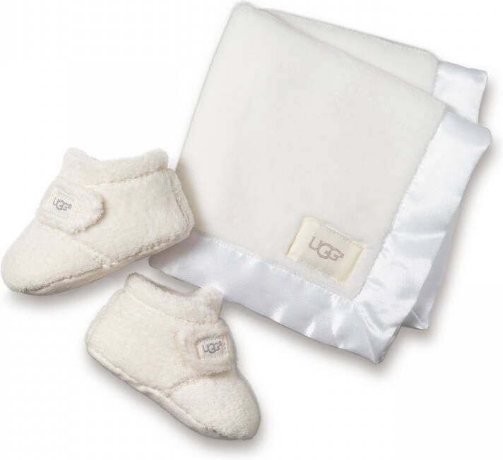 Ugg Bixbee-laarsje en Lovey-dekentje voor kinderen in White - Foto 3