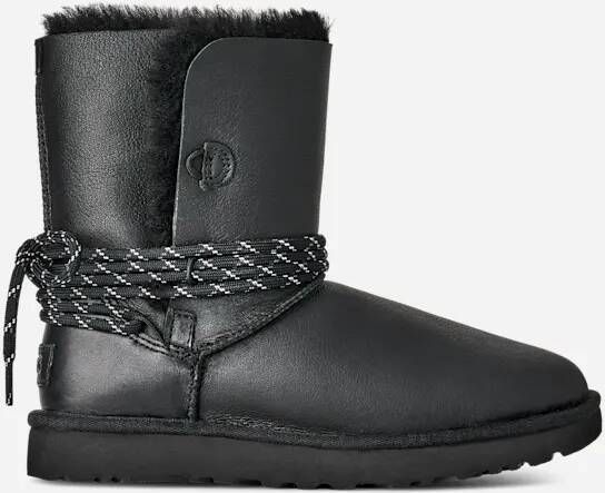 Ugg Classic Bailey Tie Leather-laars in Black - Foto 3