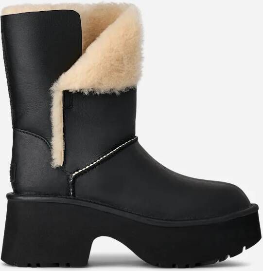 UGG Zwarte Enkellaarsjes met Bontdetail Vrouw - Foto 4