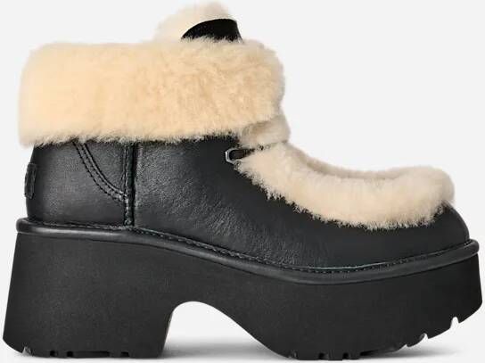 Ugg Classic Esmee Leather Lace Up-laars in Black