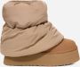 Ugg Klassieke Mini Dipper Puffer Platform Laars Beige Dames - Thumbnail 3