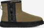 Ugg Dames Classic Mini Zip Tape Logo Winterlaarzen Aw23 Green Dames - Thumbnail 2