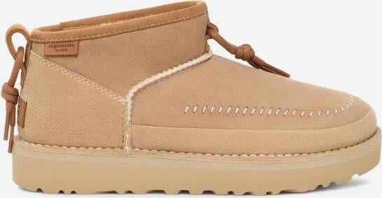 Ugg Classic Ultra Mini Crafted Regenerate-laars voor dames in Beige
