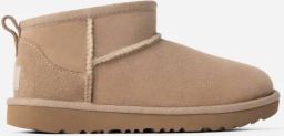 UGG Kids Classic Ultra Mini gevoerde enkelboots camel Bruin Suède