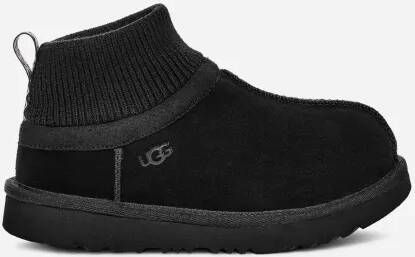 Ugg Classic Ultra met elastisch omslagboord voor kinderen in Black