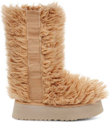 Ugg Fluff Momma hoge laars van duurzaam materiaal voor Dames in Oat Textiel