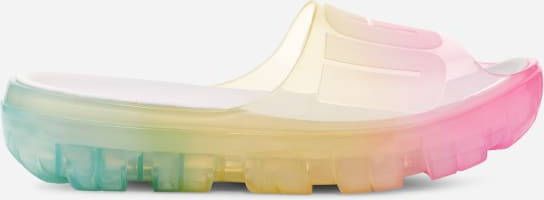 Ugg Jella Clear Watercolors-slipper voor Dames in Rainbow Blend