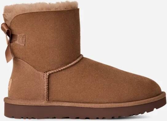 Ugg Mini Bailey Bow II-laars voor dames in Rocky Oak
