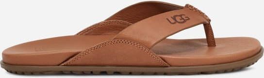 Ugg Solivan Flip Sandalen in Tan Leather