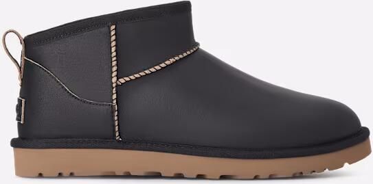 Ugg Classic Ultra Mini Contrast-laars in Black Wol