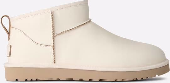 Ugg Classic Ultra Mini Contrast-laars in White Wol