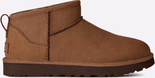 Ugg Classic Ultra Mini Nubuck-laars in Brown Nubuck Wol Polyester