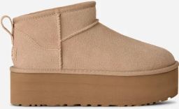 UGG CLASSIC ULTRA MINI PLATFORM W Volwassenen Gevoerde laarzen Snowboots Dames laarzen Wit beige