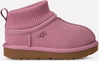 Ugg Classic Ultra met elastisch omslagboord voor kinderen in Dusty Orchid