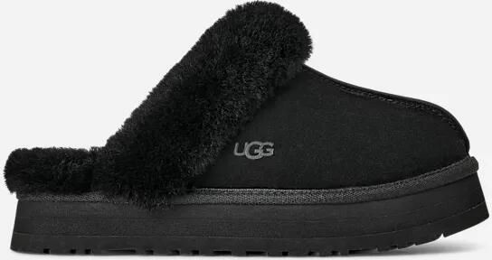 Ugg Slippers & Mules Plush Lined Black Slip-On Sandals With Thick Sole in zwart