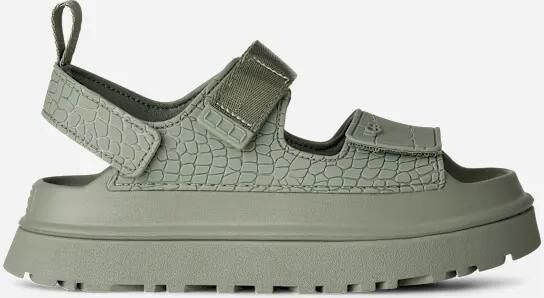 Ugg GoldenGlow Embossed-sandaal in Artichoke