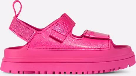 Ugg GoldenGlow Glossy Sparkles-sandaal in Deep Coral