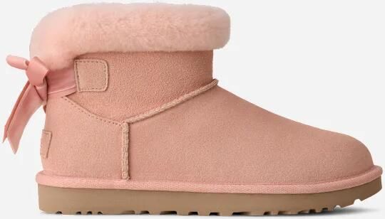 Ugg Classic Mini Bailey Mixed Bow laars in Beige Blush