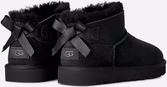 Ugg Ultra Mini Bailey Bow-laars in Black Wol - Foto 5