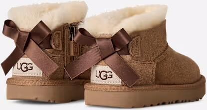 Ugg Ultra Mini Bailey Bow-laars in Brown
