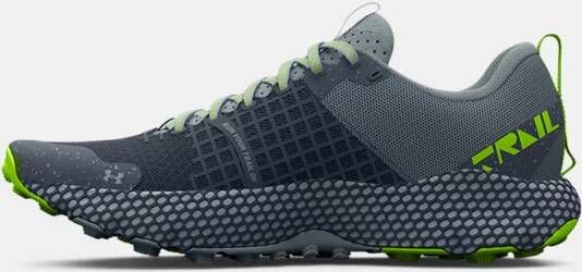 Under Armour Unisex hardloopschoenen HOVR™ Ridge Trail Downpour Grijs Harbor Blauw Lime Surge 44.5