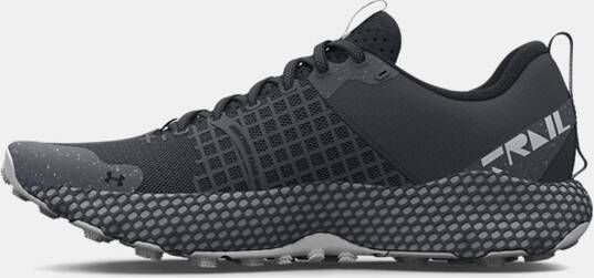 Under Armour Unisex hardloopschoenen HOVR™ Ridge Trail Pitch Grijs Zwart Wit 44.5