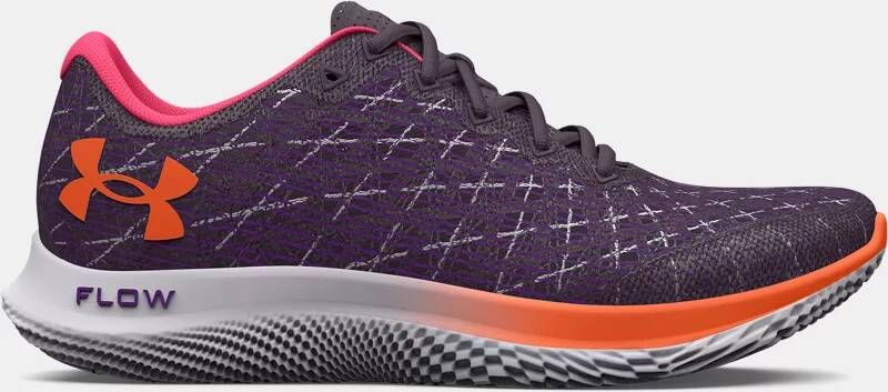 Under Armour Dameshardloopschoenen Flow Velociti Wind 2 Tux Purper Roze Shock Citrus Blast 36.5