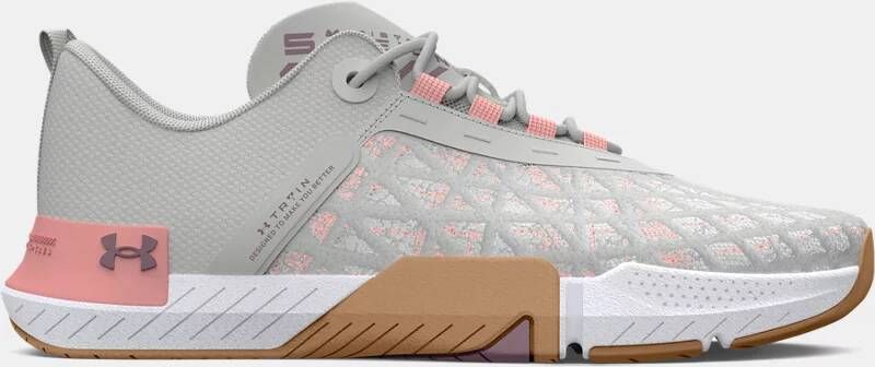 Under Armour Damestrainingsschoenen TriBase™ Reign 5 Wit Clay Roze Fizz Misty Purper 35.5