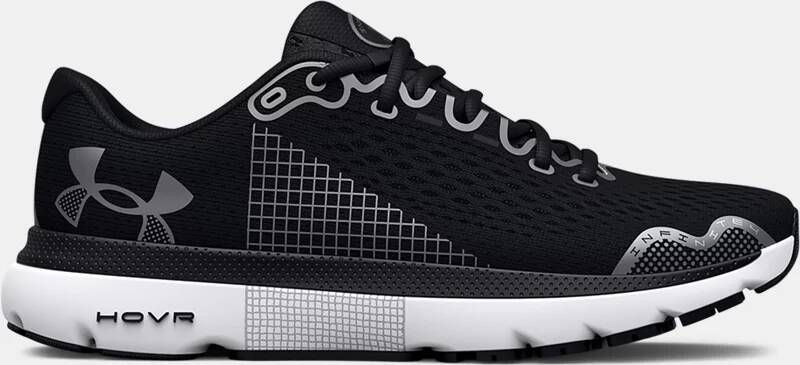 Under Armour Herenhardloopschoenen HOVR™ Infinite 4 Zwart Wit Metalen Gun Metal 44.5