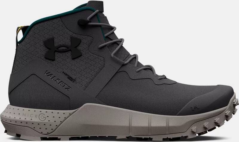 Under Armour Herenlaarzen Micro G Valsetz Trek Mid Leather Waterproof Tactical Jet Grijs Pewter Zwart 44.5