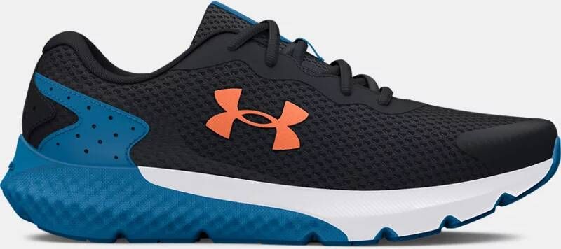 Under Armour Jongenshardloopschoenen Pre-School Rogue 3 AL Zwart Cosmic Blauw Oranje Blast 27.5