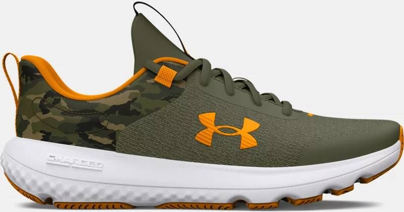 Under Armour Jongensschoenen Grade School Charged Revitalize 2 Printed Sportstyle Marine OD Groente Formula Oranje Formula Oranje 35.5