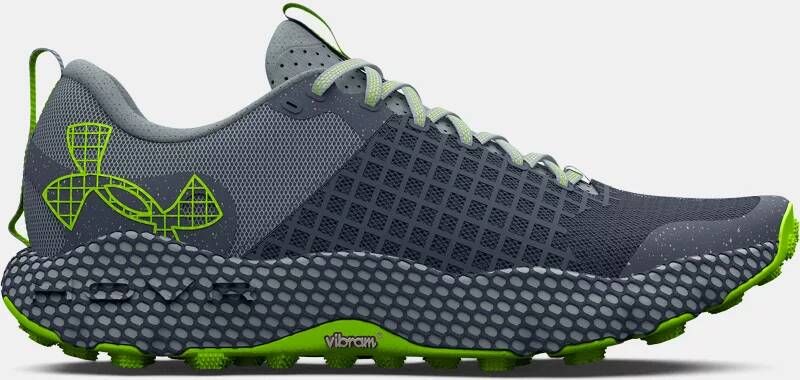 Under Armour Unisex hardloopschoenen HOVR™ Ridge Trail Downpour Grijs Harbor Blauw Lime Surge 44.5