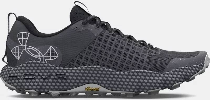 Under Armour Unisex hardloopschoenen HOVR™ Ridge Trail Pitch Grijs Zwart Wit 47.5