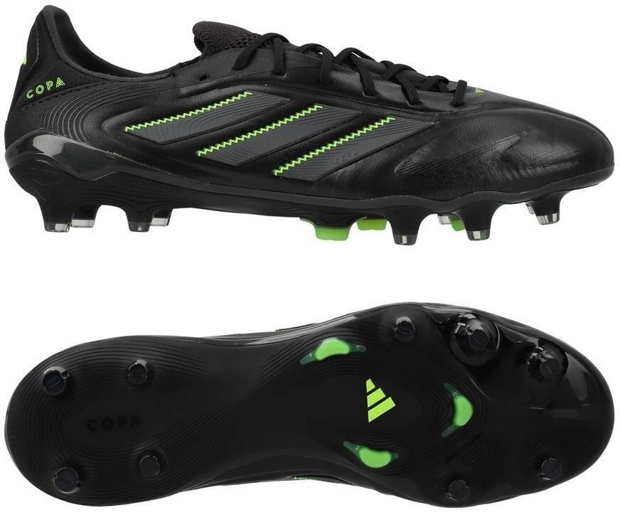 Adidas Copa Pure III Elite Gras Voetbalschoenen (FG) Zwart Donkergrijs Groen