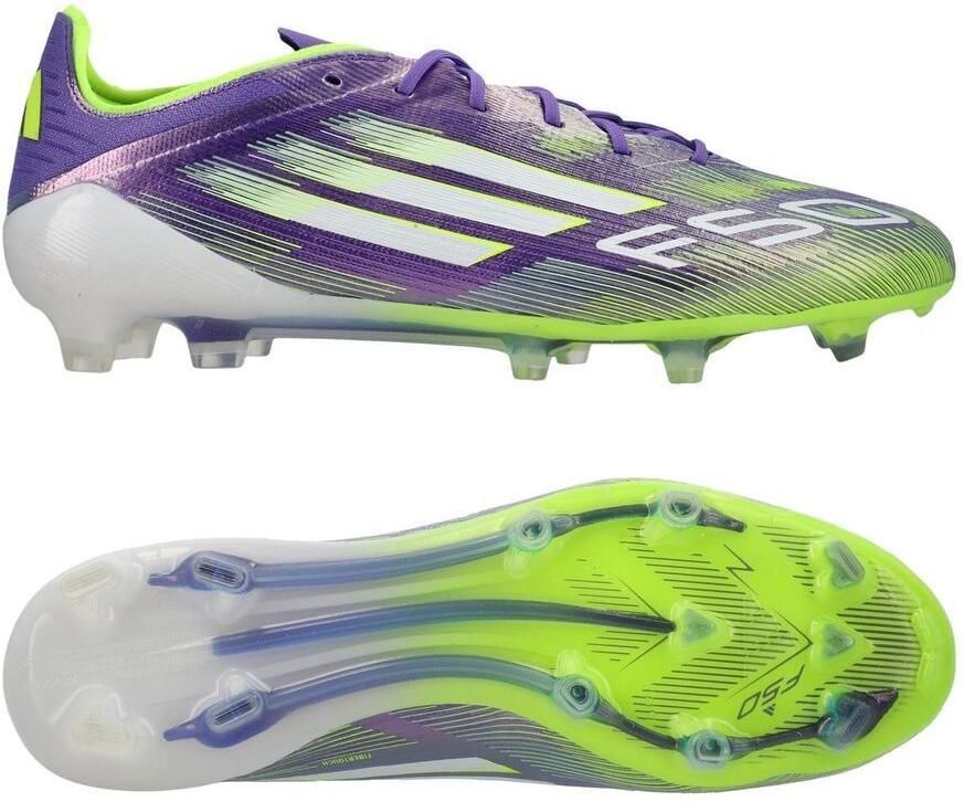 Adidas F50 Elite Gras Voetbalschoenen (FG) Paars Wit Neongeel