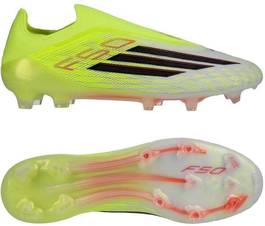 Adidas F50 Elite Veterloze Gras Voetbalschoenen (FG) Neongeel Zwart Rood - Foto 2