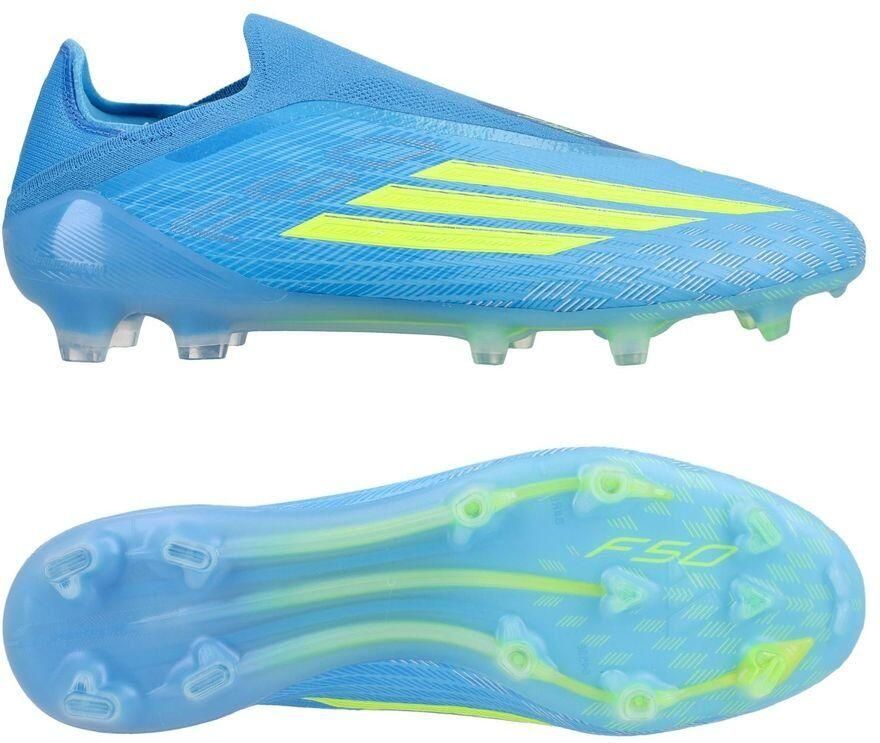 Adidas F50 Elite Laceless FG Ice Cold Precision Lucid Ray Blue Geel Light Utility Aqua - Foto 2