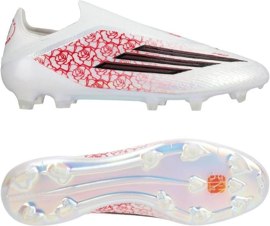 Adidas F50 Lamine Yamal Elite Veterloze Gras Voetbalschoenen (FG) Wit Felrood Zwart