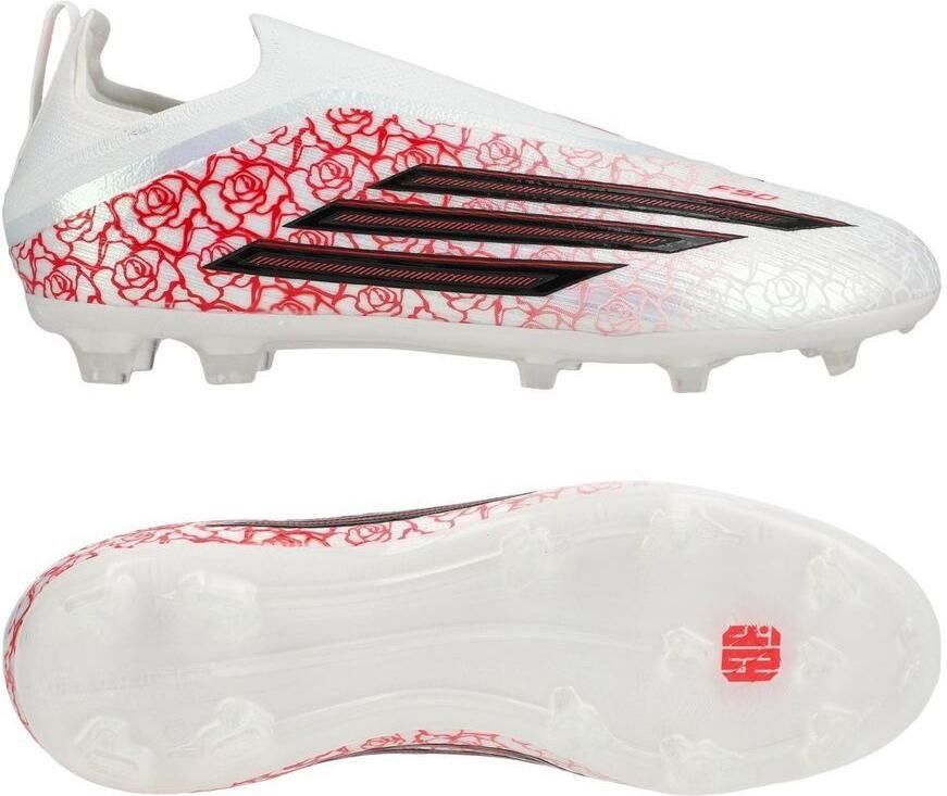 Adidas F50 Elite Laceless FG Lamine Yamal Wit Zwart Helder rood Kids