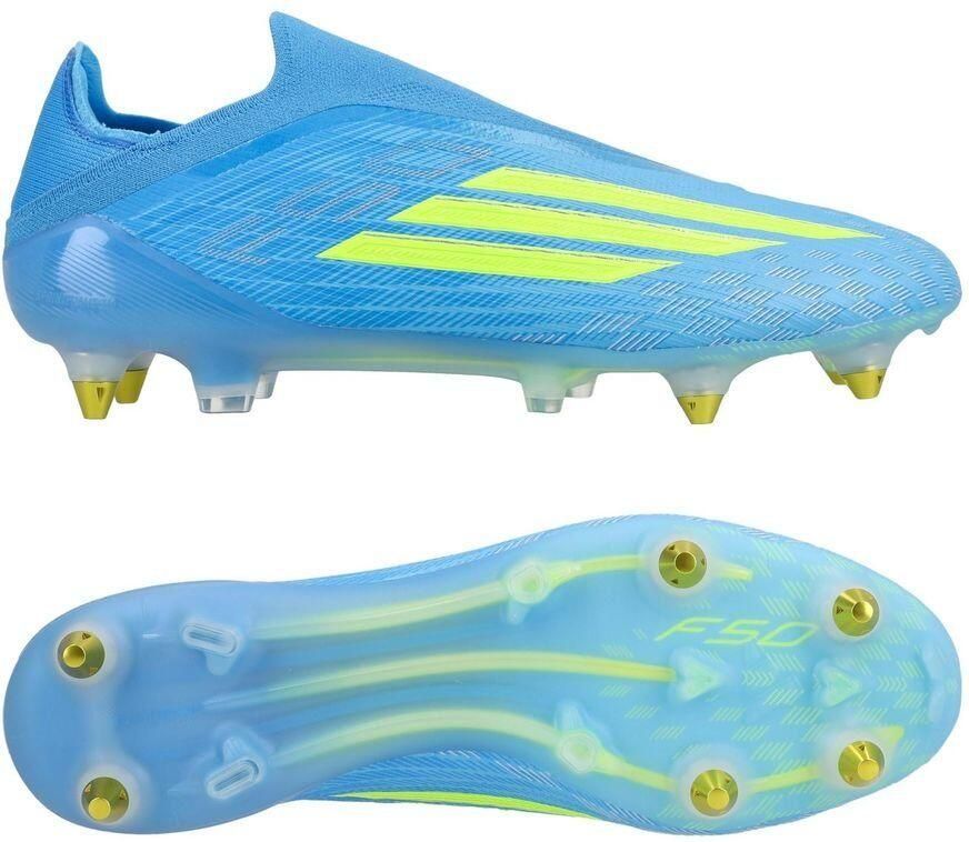 Adidas F50 Elite Laceless SG Ice Cold Precision Lucid Ray Blue Geel Light Utility Aqua