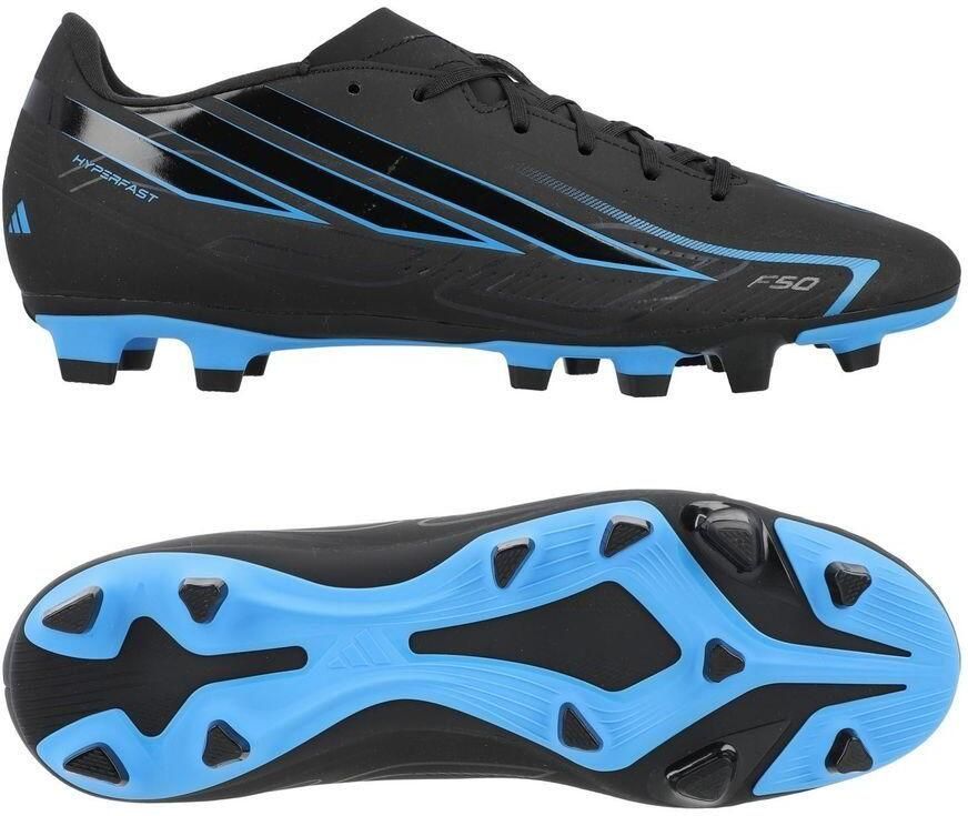 Adidas Perfor ce F50 Hyperfast Club FG MG senior imitatieleren voetbalschoenen zwart blauw - Foto 7