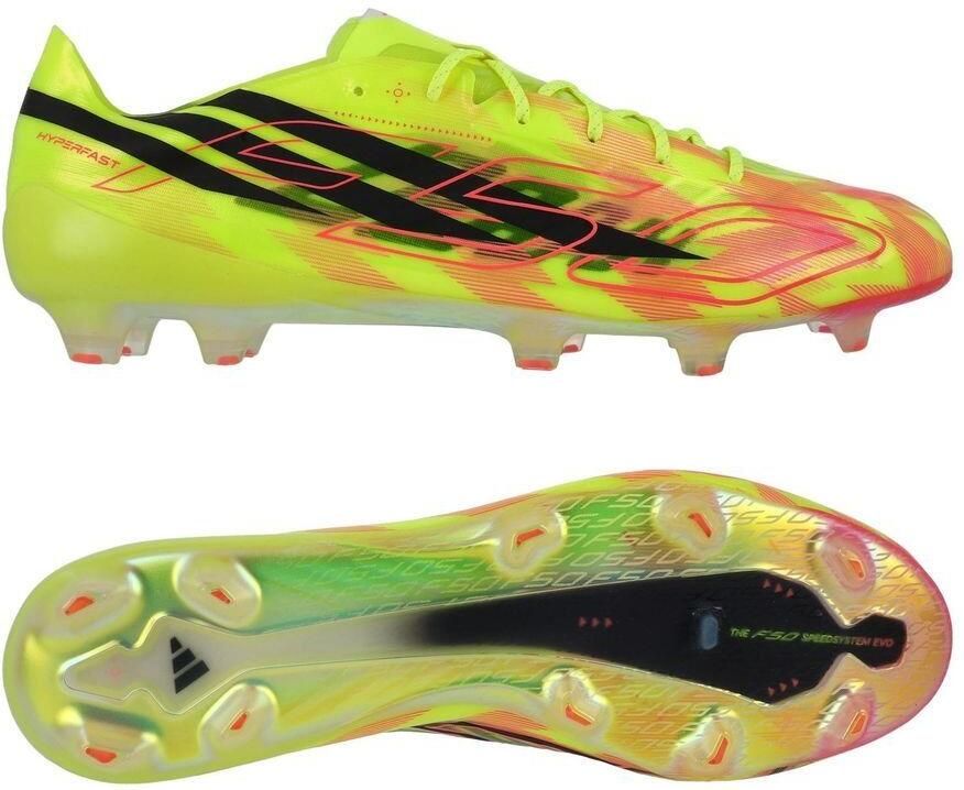 Adidas F50 Hyperfast Evo FG Too Light Geel Zwart Solar Turquoise LIMITED EDITION