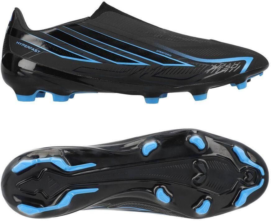 Adidas Perfor ce F50 Hyperfast League LL FG senior imitatieleren voetbalschoenen zwart blauw - Foto 6